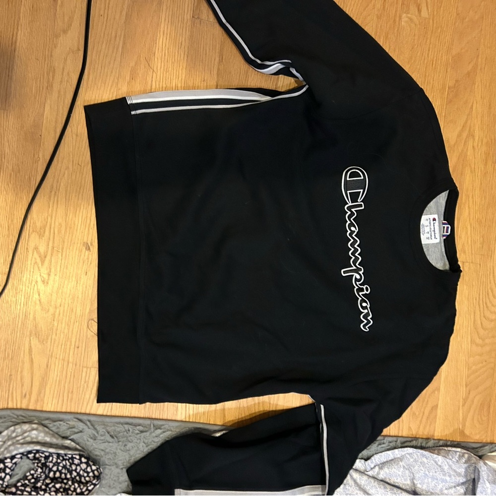 Champion Gray and Black Sweatshirt